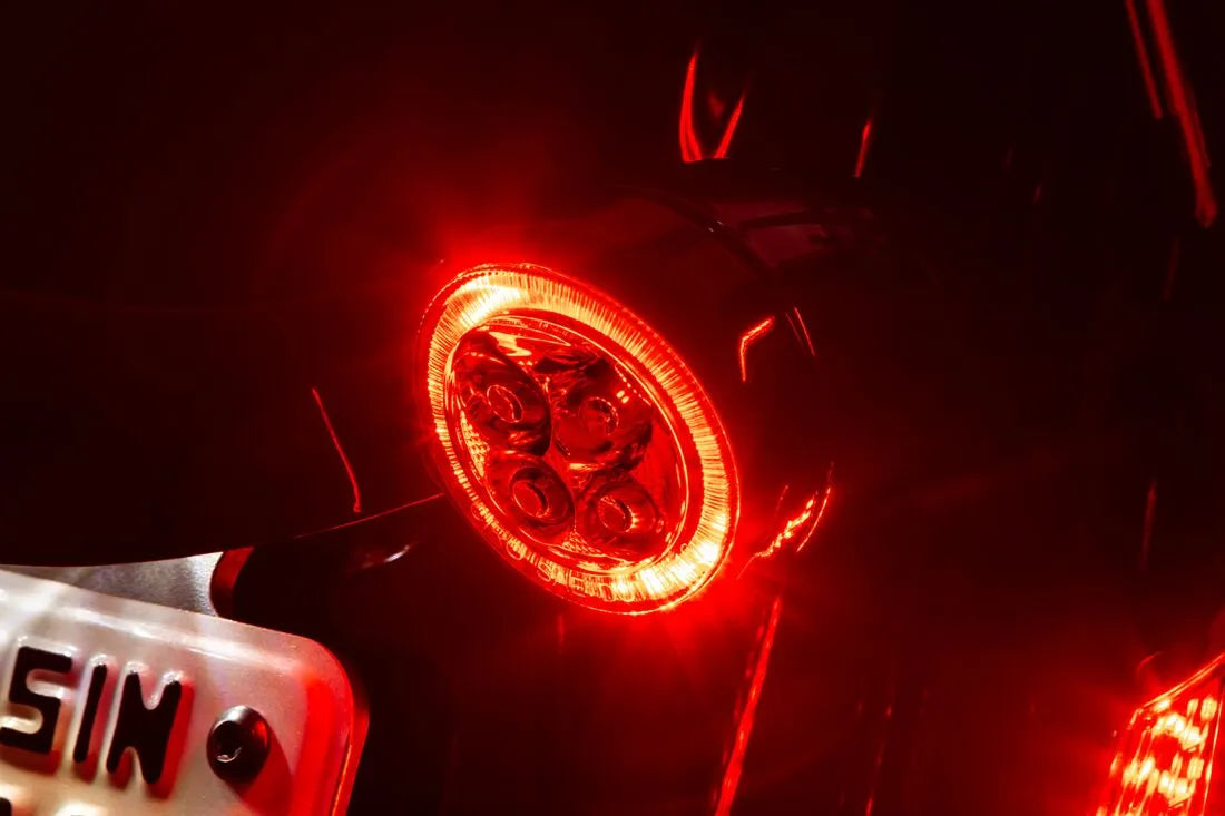 Ciro Fang LED Rear Turn Signal Inserts - Red Lens - Black
