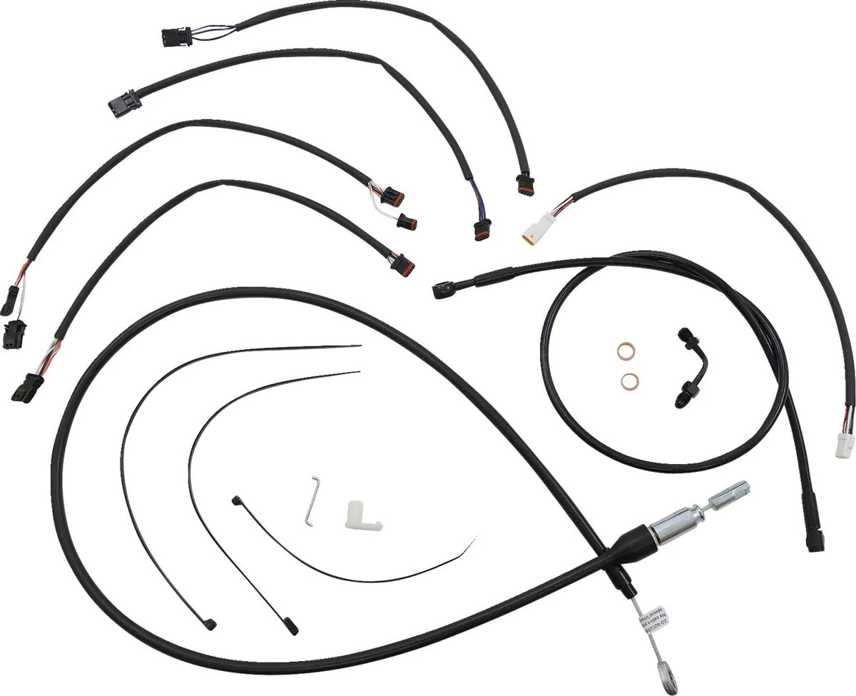 Magnum Shielding Black Handlebar Kit 15-17" Ape Hanger for HD