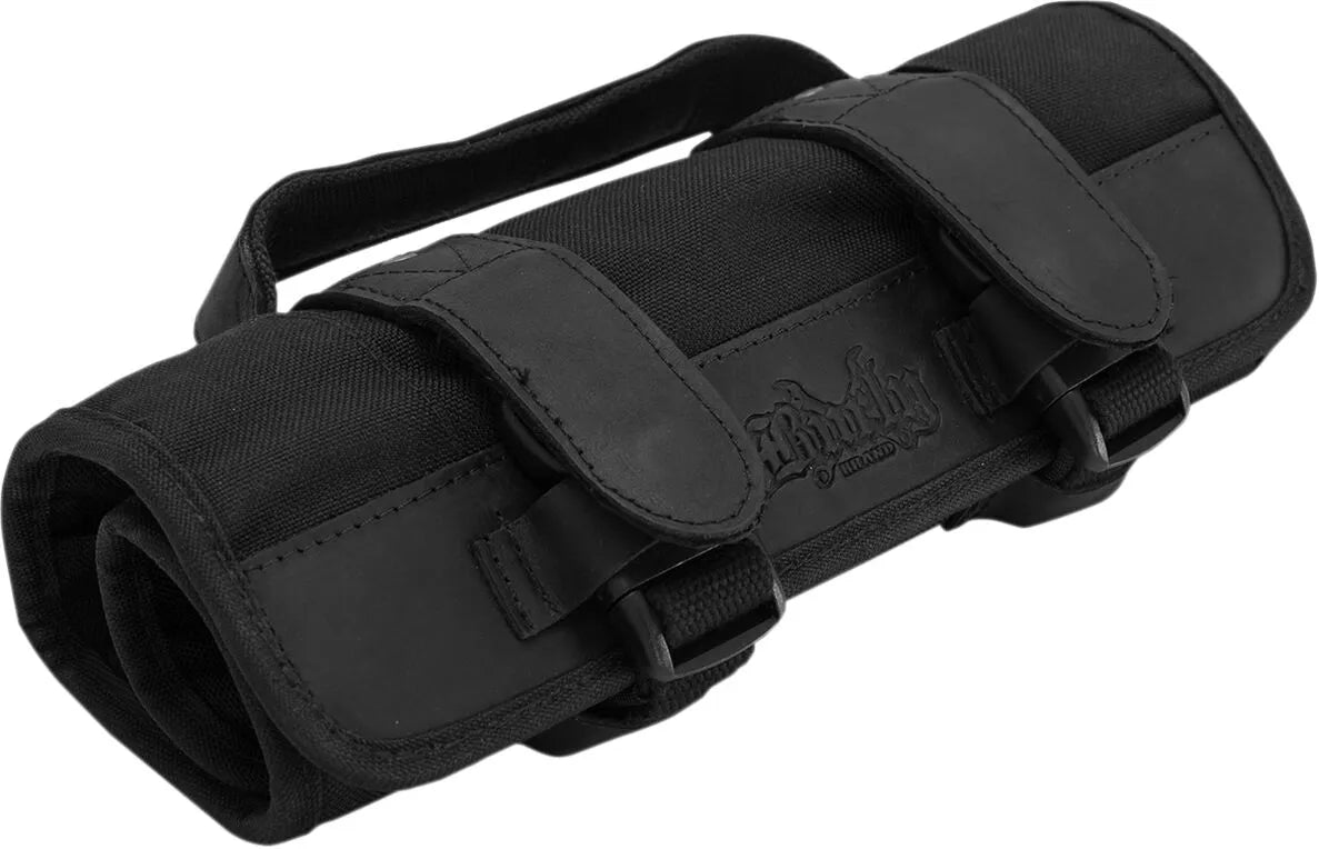 Burly Brand Tool Roll - Black Leather & Cordura