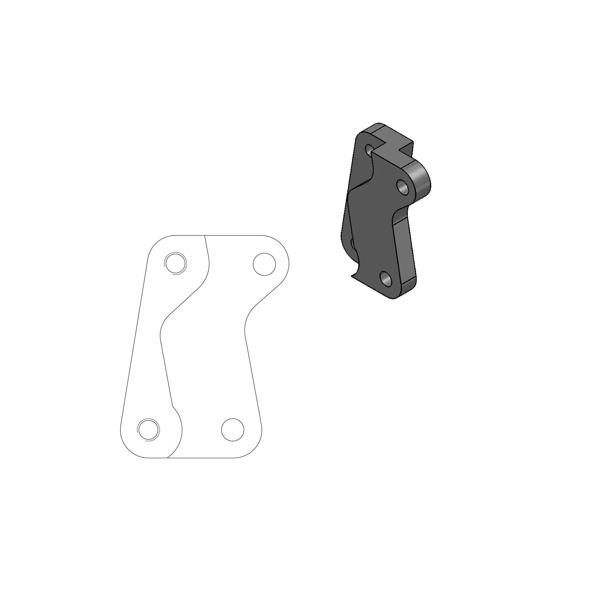 Moto-master Supermoto Street Rotor Adapter Bracket