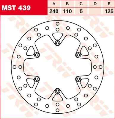 Trw Round Fixed Brake Rotor 220-250mm - Rear