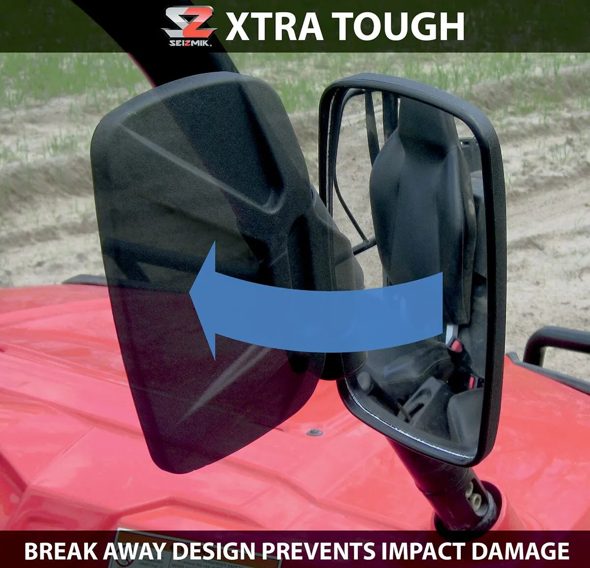 Moose Offroad Utv Side View Mirrors - Convex