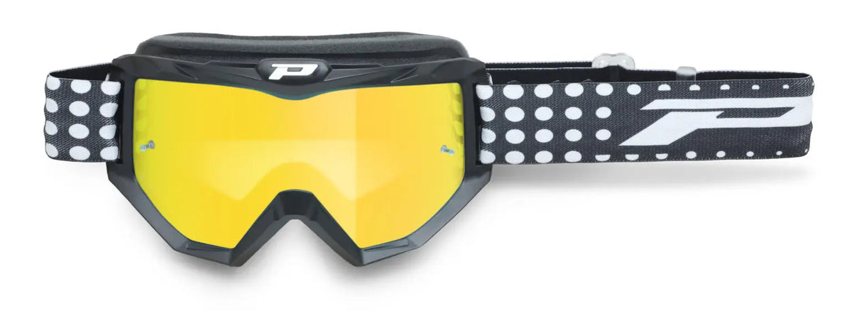Pro Grip 3201FL Atzaki MX Goggles Black Matt/ Mirror Yellow