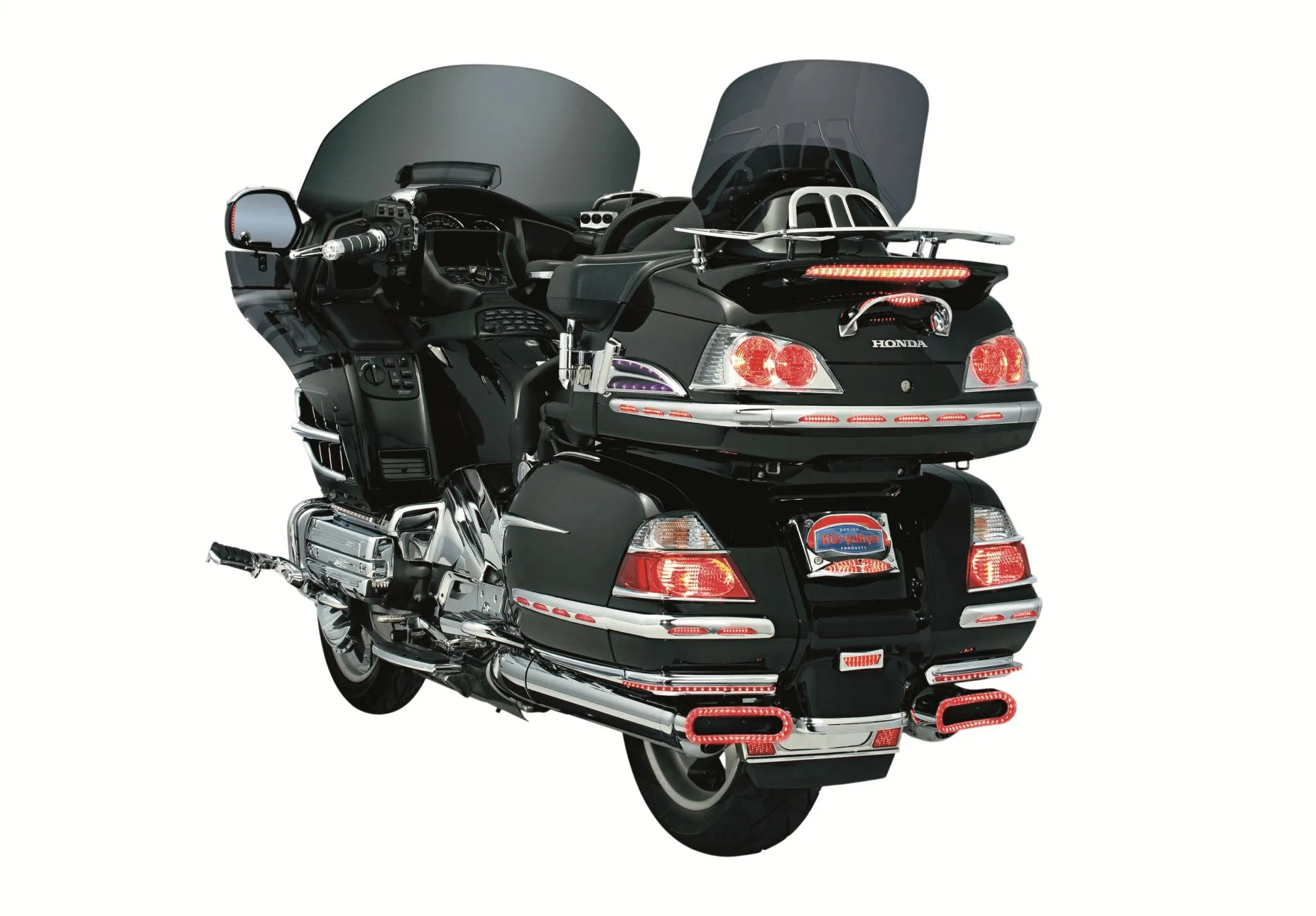 Kuryakyn Lighted Saddlebag Molding - Chrome/red Led