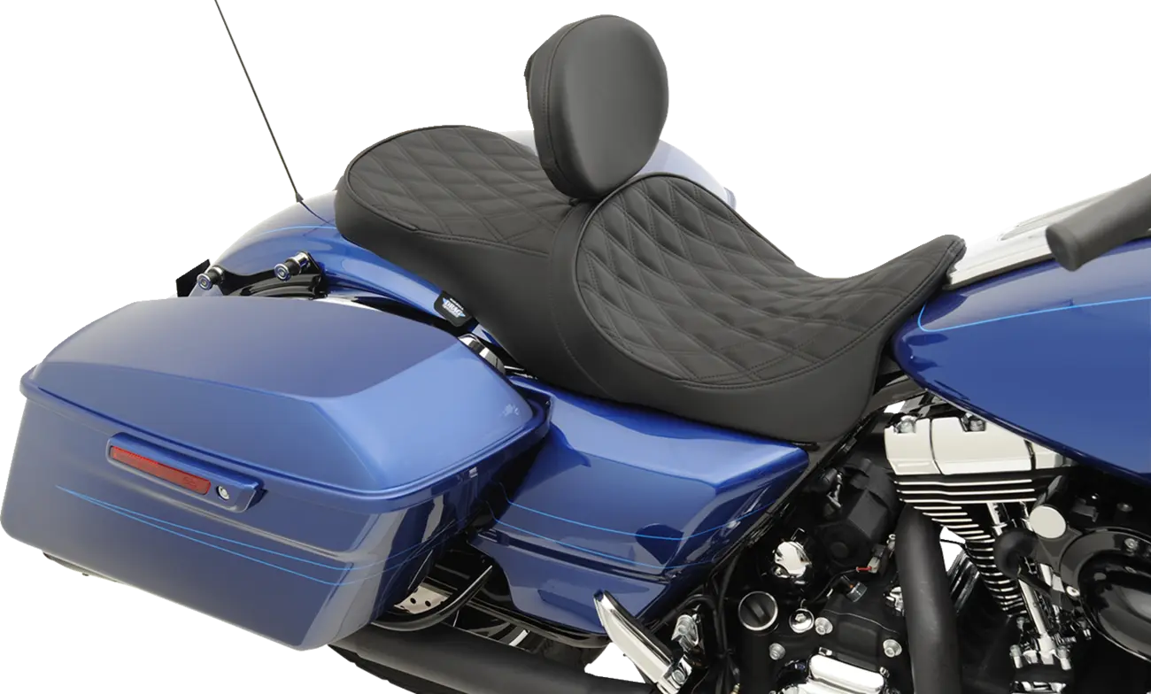2-Up Drag Specialties Touring Seat - Forward Position - For Harley Davidson