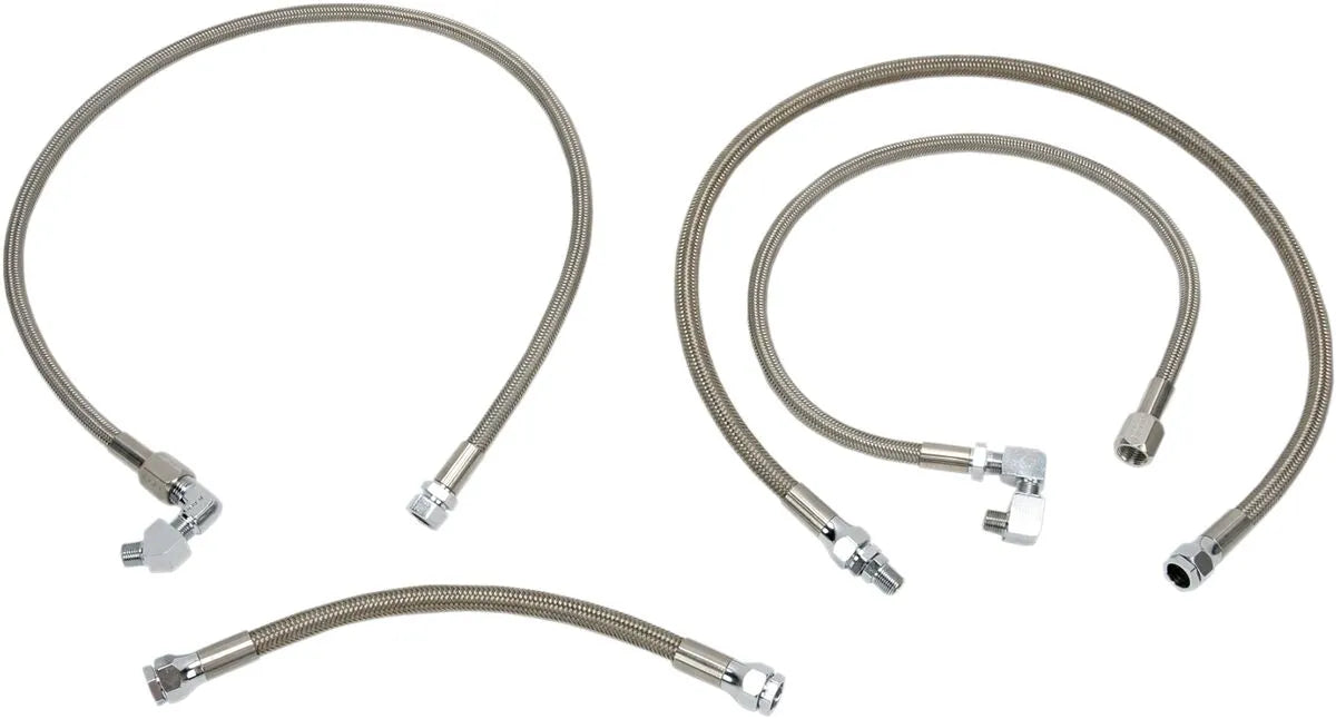 Drag Specialties Stainless Steel Braided Oil Line Kit