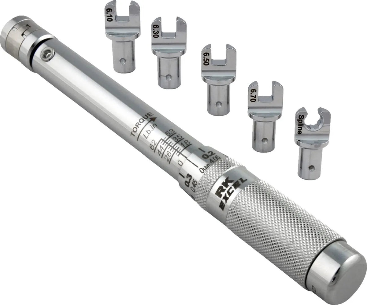 Excel Spoke Torque Wrench Kit Chrome 15-60"-lb