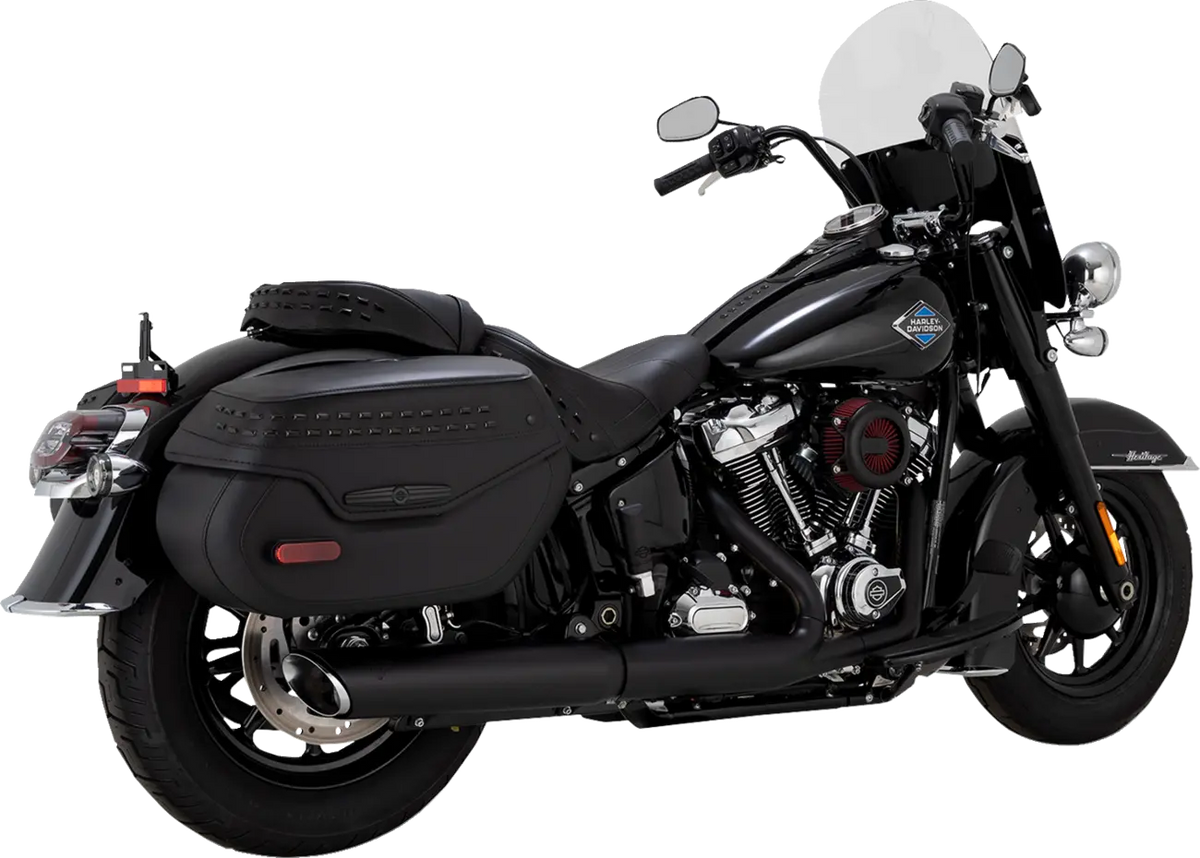 Vance & Hines Twin Slash Slip-On Muffler Black 4" diameter
