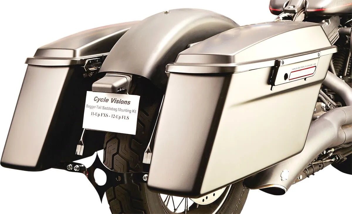 Cycle Visions Baggertail - Black Saddlebag Support