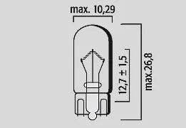 Flosser Filament Glass Wedge Bulbs - Amber, 12v
