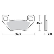 Moto-master Racing Atv Spiekane Klocki Hamulcowe - Przód i Tył