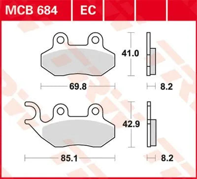 Trw Ec Series Ceramic Brake Pads