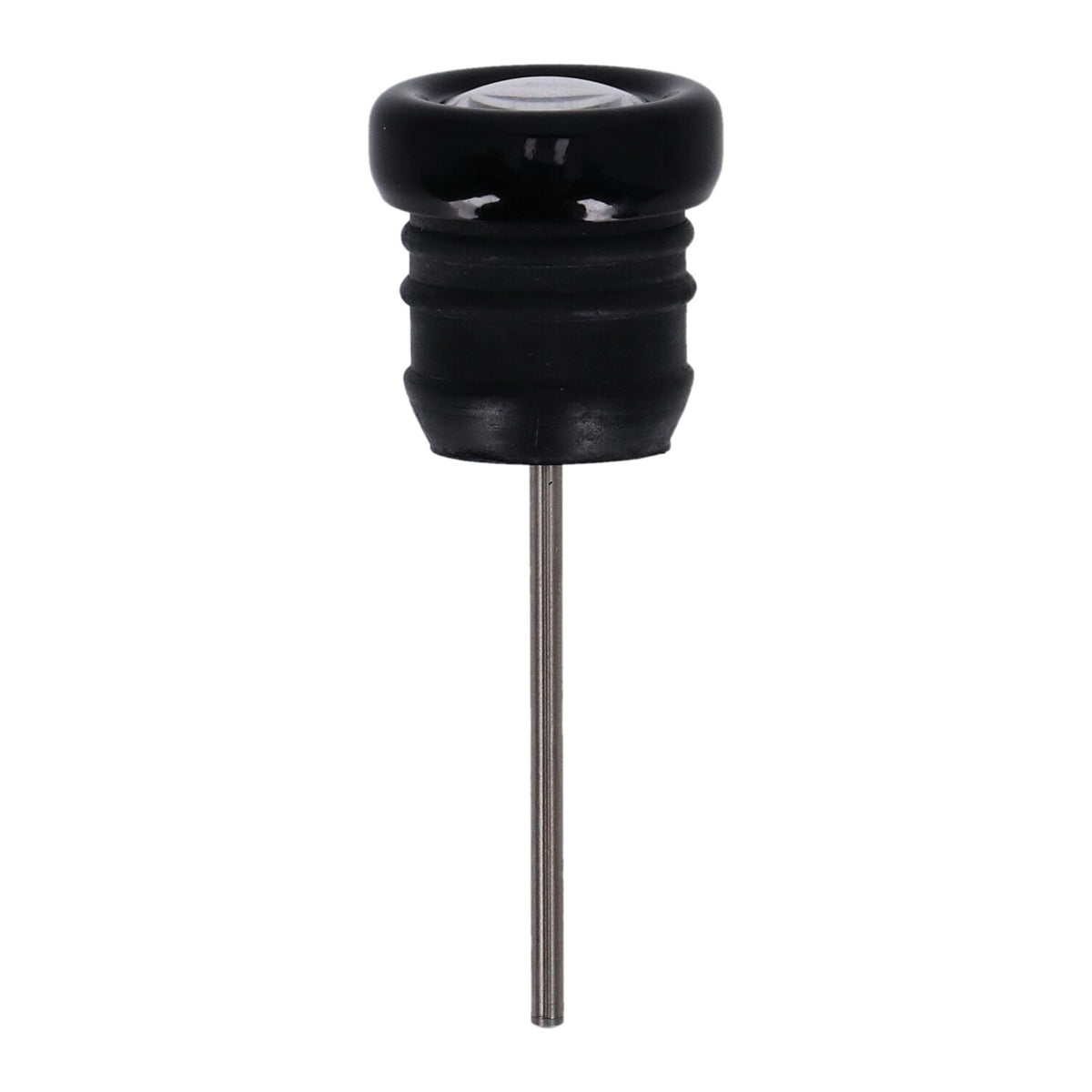 MCS Oil tank dipstick with temperature gauge - Black w/white face