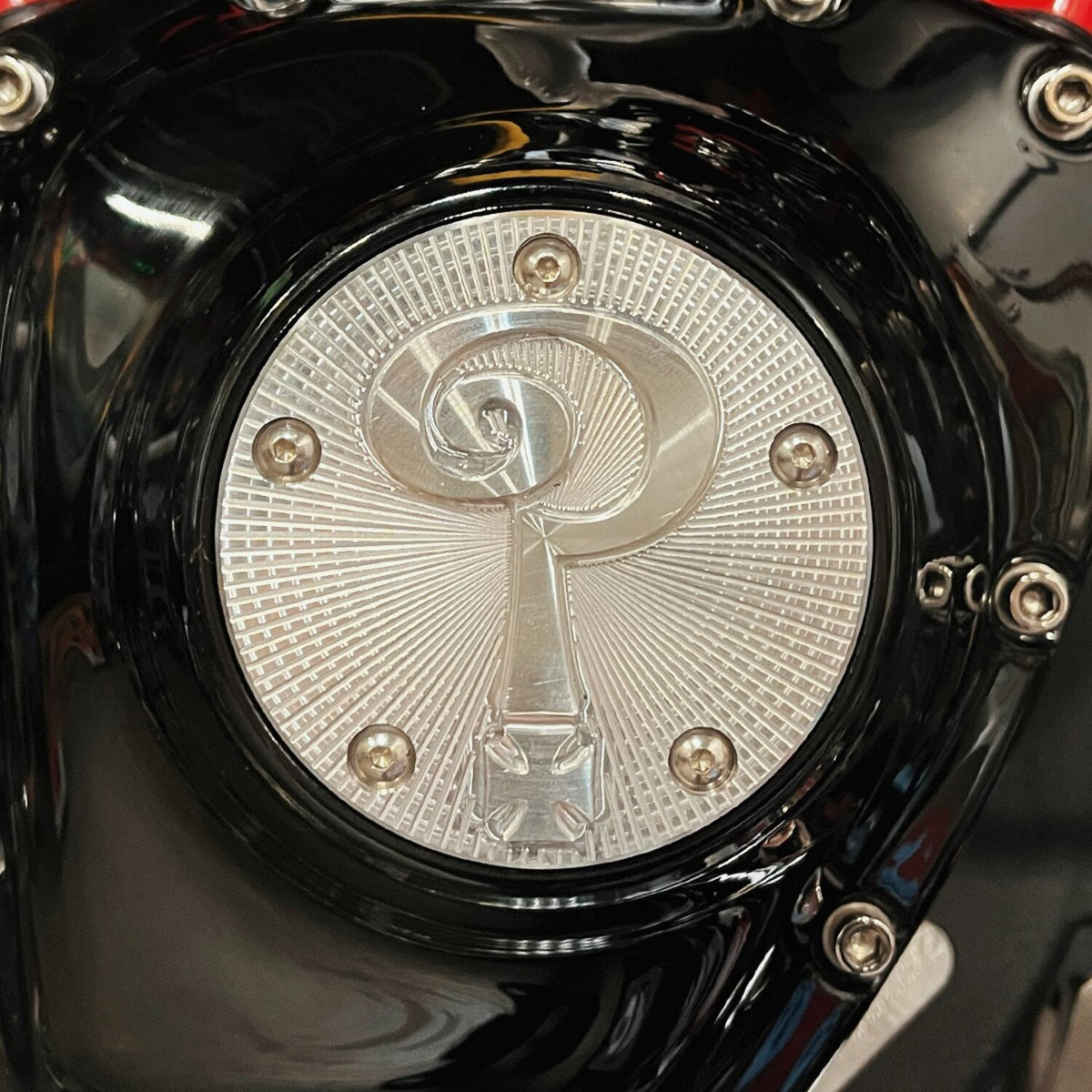 Indian Larry Motorcycles Indian Larry 'Question Mark' 5-hole point cover - Polished