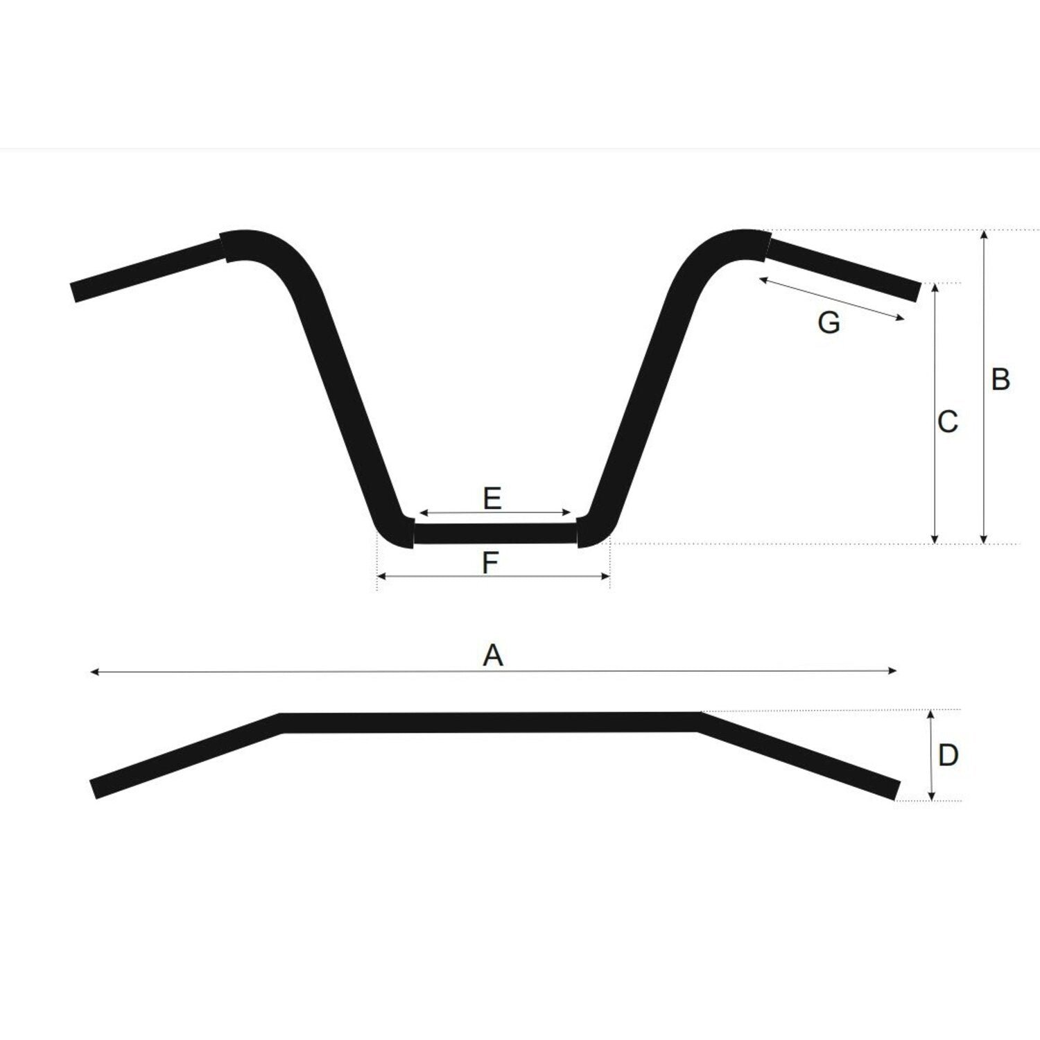 Westland Customs - 1-1/4" Apehanger - Chrome - 11" high