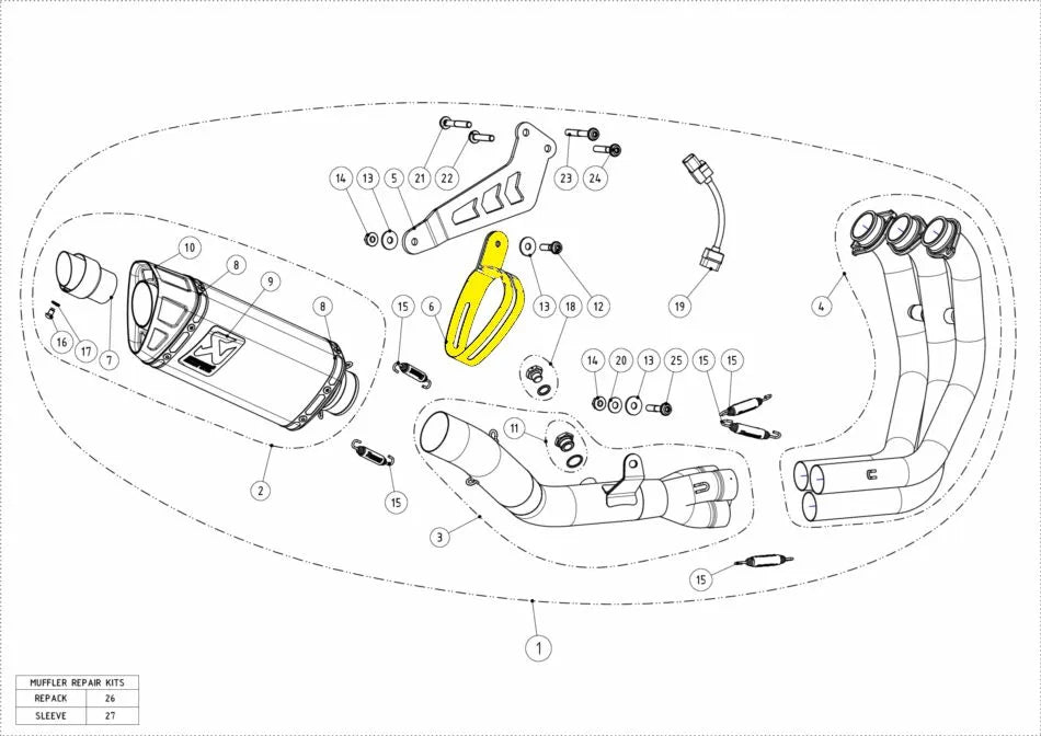 Akrapovic Obejma Tłumika