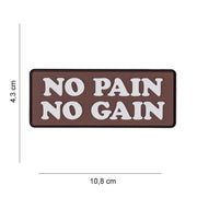 Army Surplus Patch 3D PVC No pain No Gain