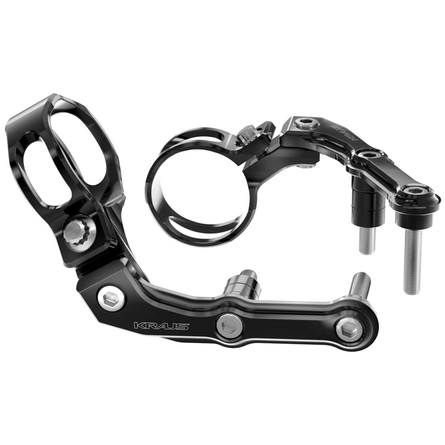 Kraus Remote Reservoir Mounts for Öhlins - Black anodized