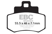 Ebc Sfa-hh Series Spiekane Klocki Hamulcowe Do Skuterów - Tył