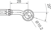 Trw Varioflex Banjo Fitting Z Gięciem 20°