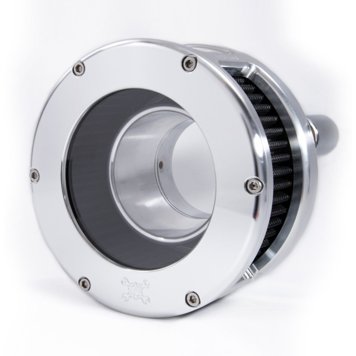 Feuling BA air cleaner - Raw - Black filter - Clear cover