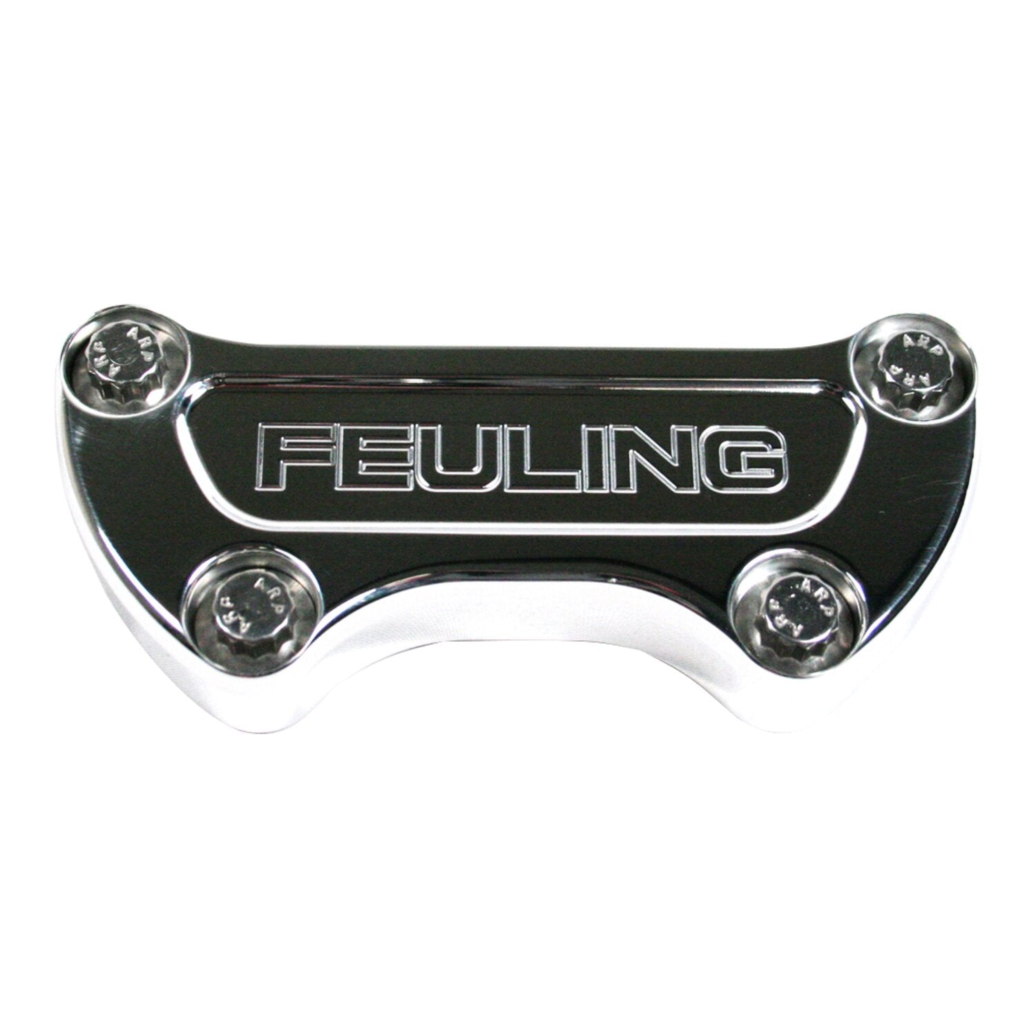 Feuling handlebar top clamp - Feuling Logo - Polished