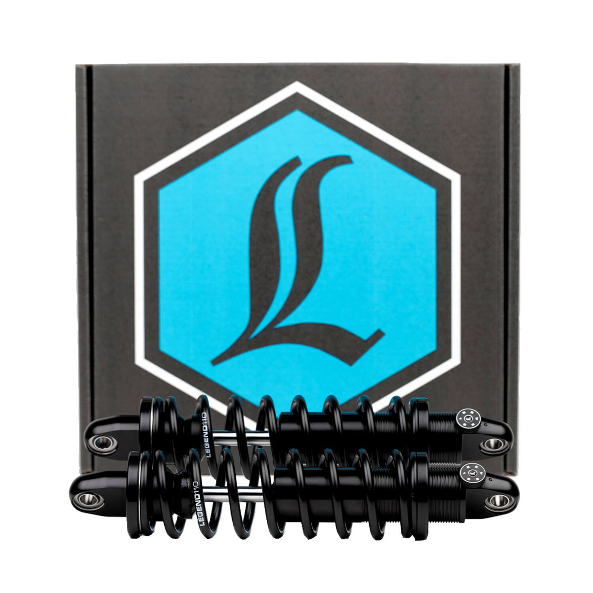 Legend Air Suspension Legend Revo-A shock set - STD duty - 12" Black