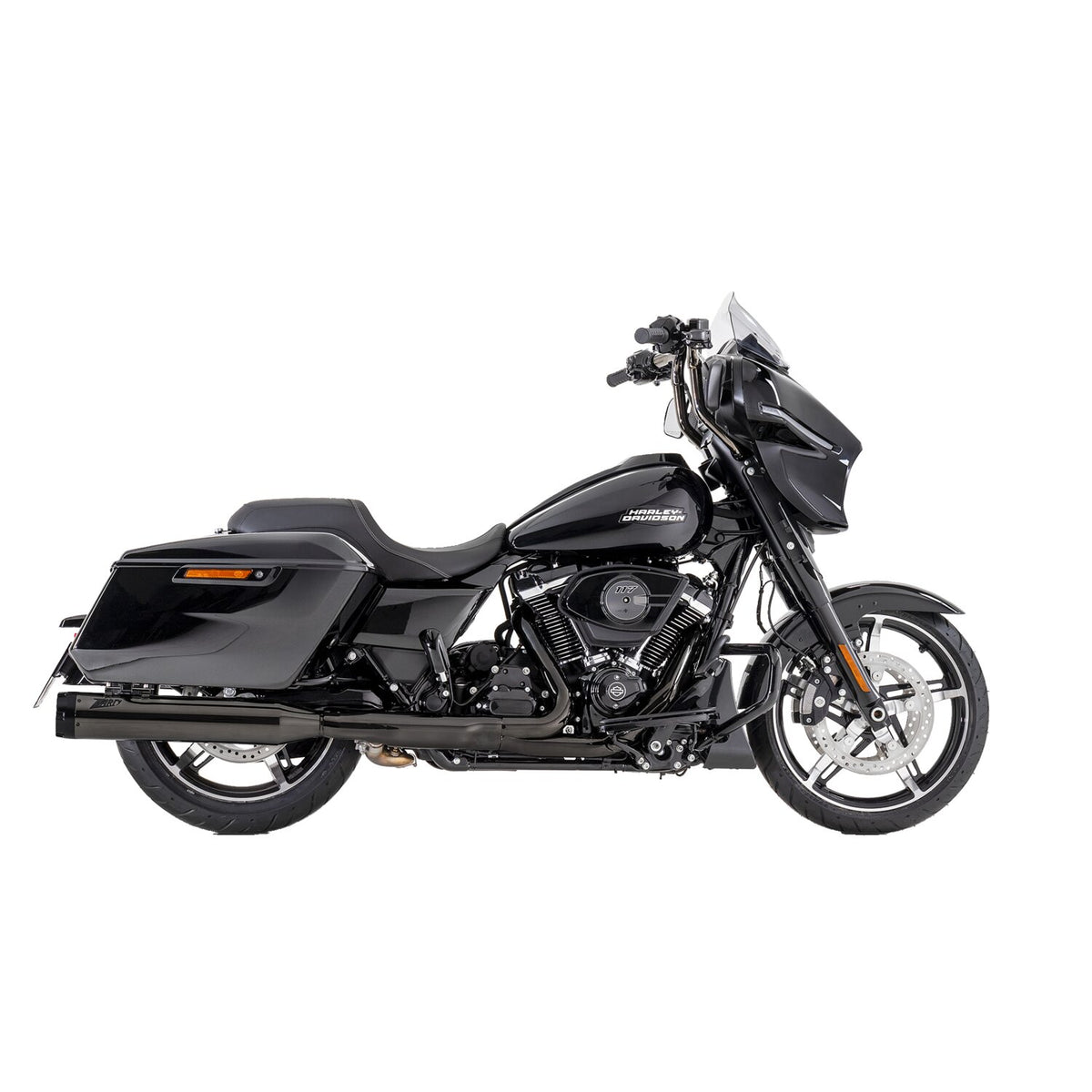 Zard Racing Slip-Ons with Black Alu End Caps - Black Chrome