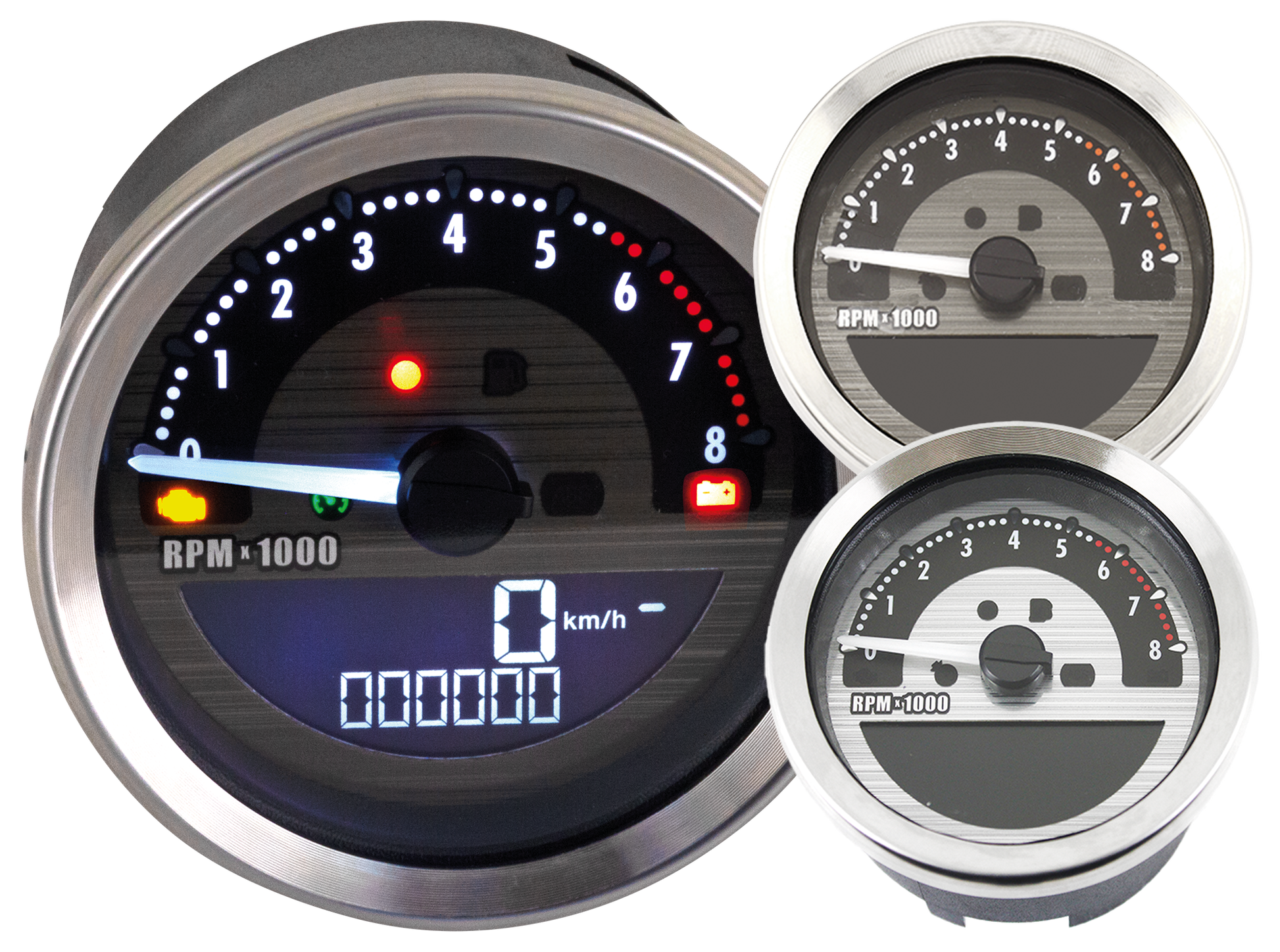 V-Twin Electronic Bar Mount Speedo and Tacho Combo – Gauges & Dashes