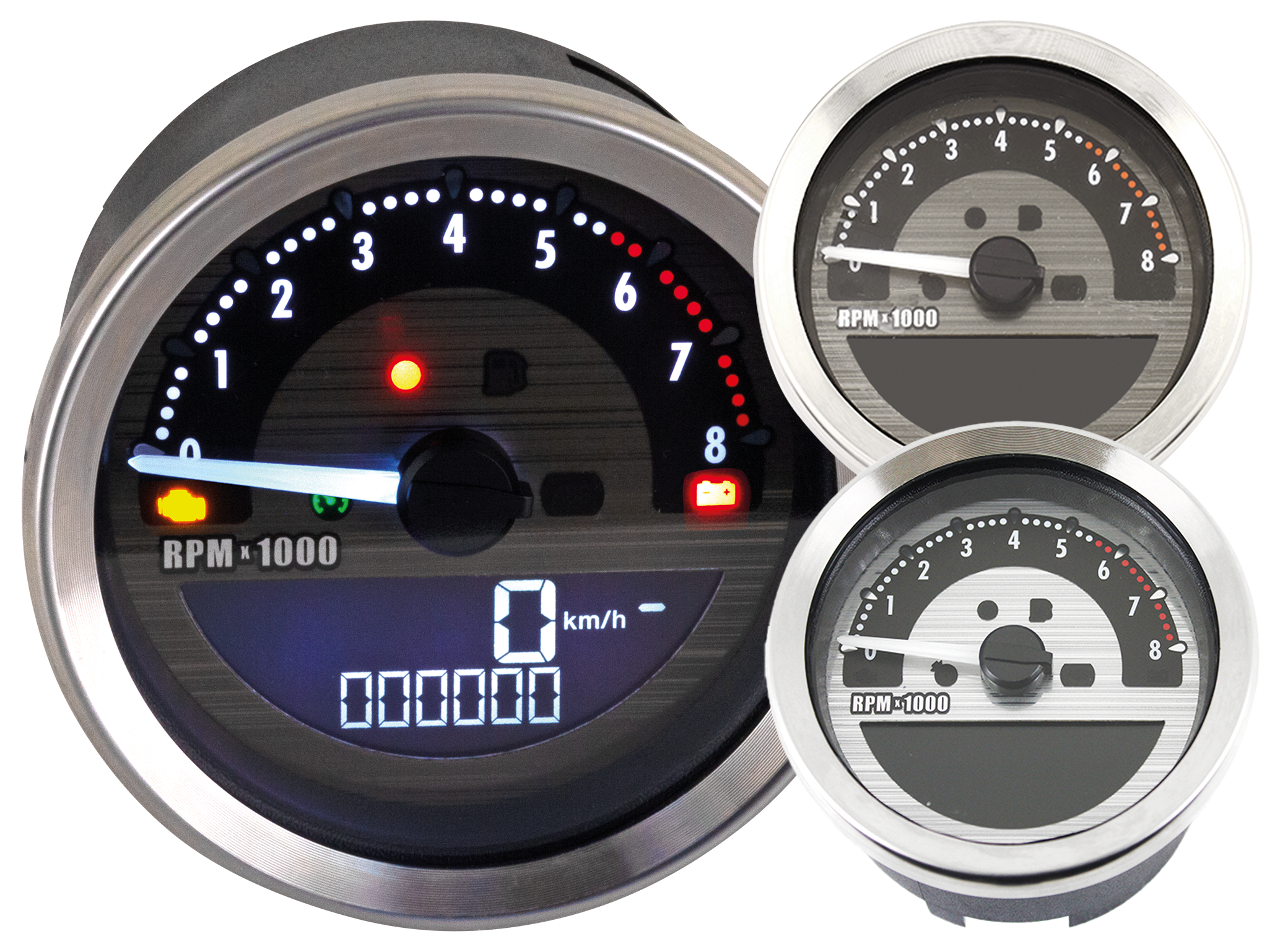 V-Twin Electronic Bar Mount Speedo and Tacho Combo – Gauges & Dashes