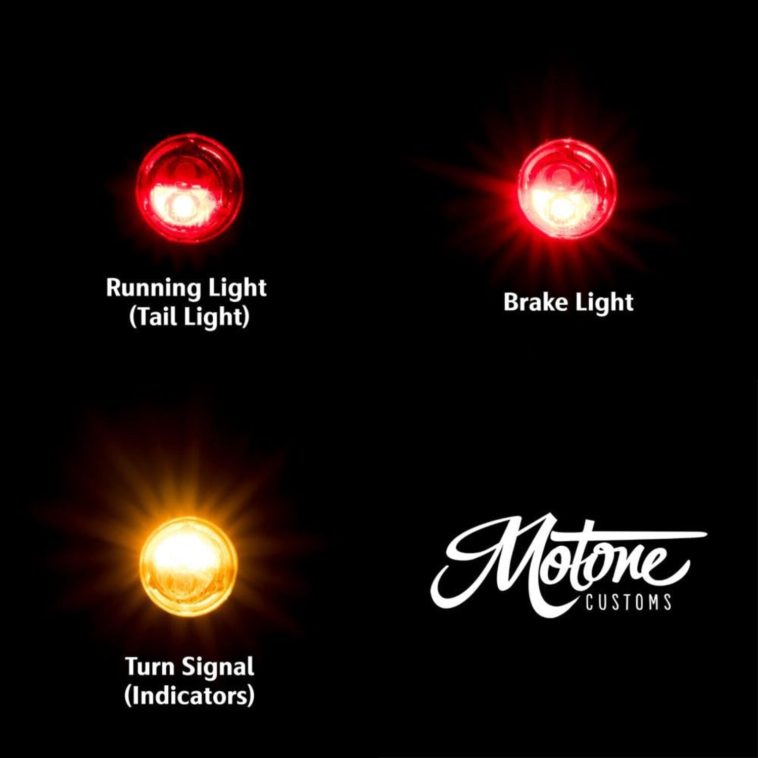 Motone Pico LED 3-1 taillight/turn signal combo - Black