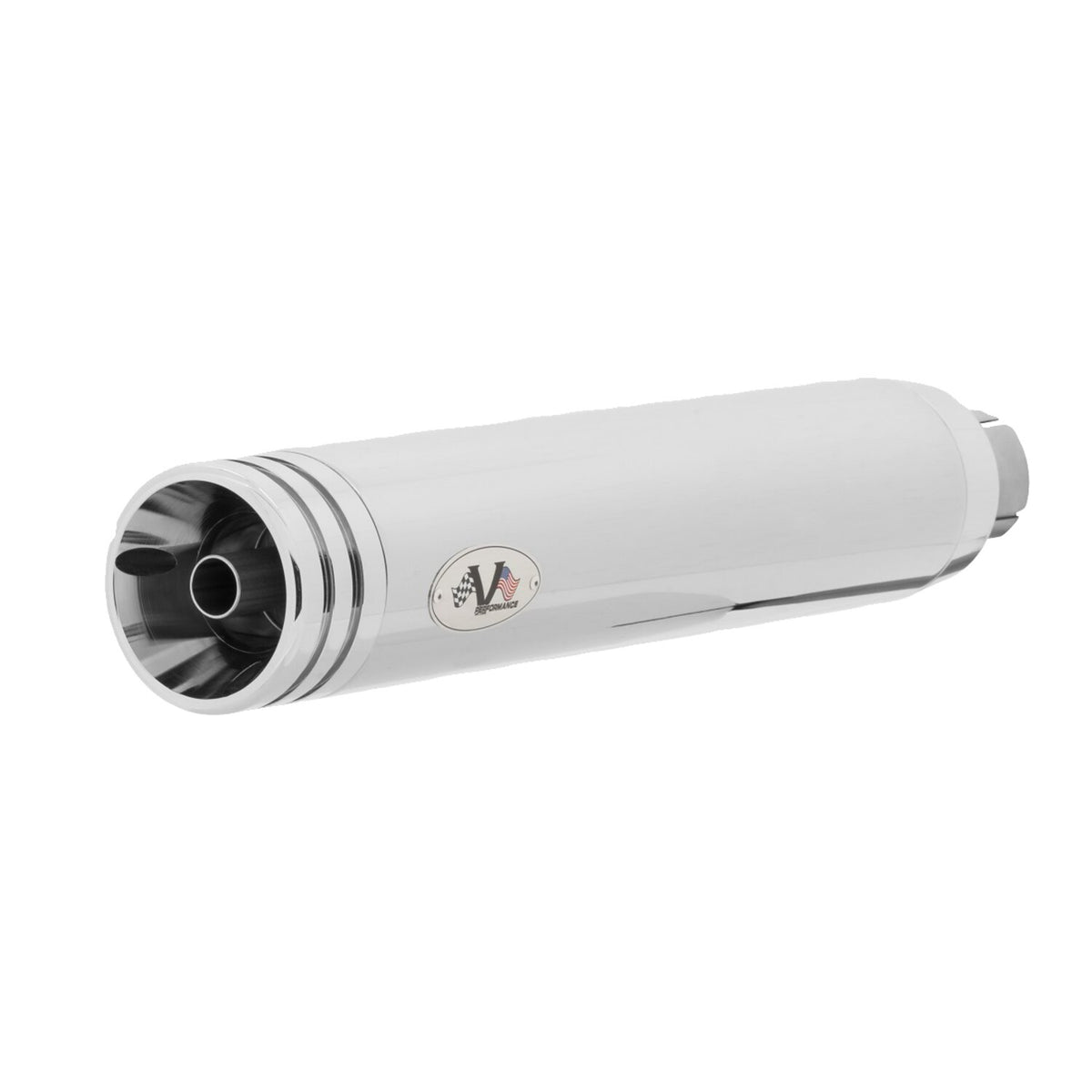 V Performance 114mm Double Ring slip-on mufflers - Chrome
