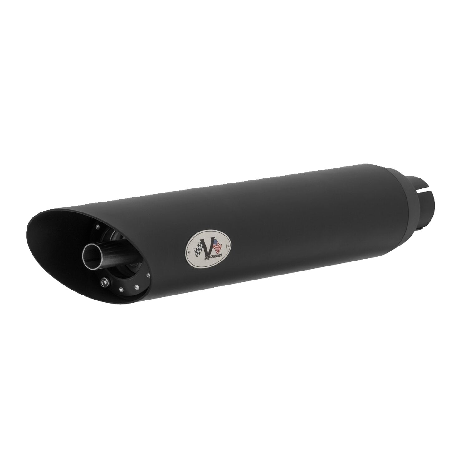 V Performance 80mm Slash Cut slip-on mufflers - Black