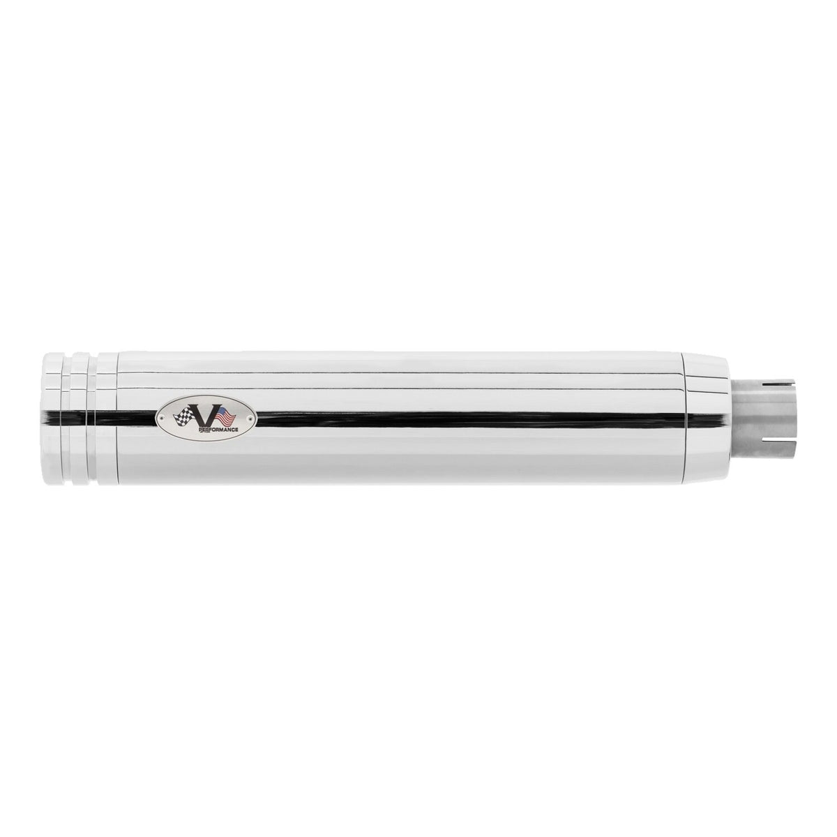 V Performance 'Double Ring' slip-on muffler set - Chrome