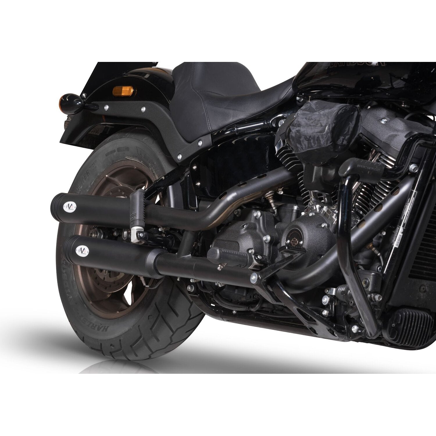 V Performance 'Double Ring' slip-on muffler set - Black
