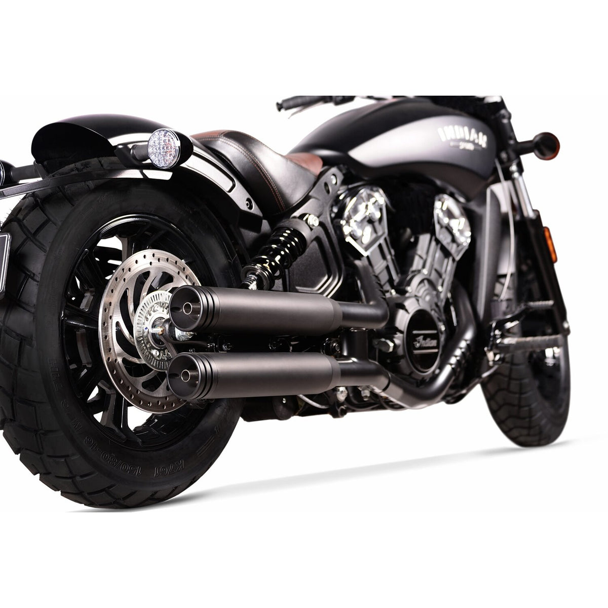 V Performance Double Ring 80mm slip-on muffler set - Black