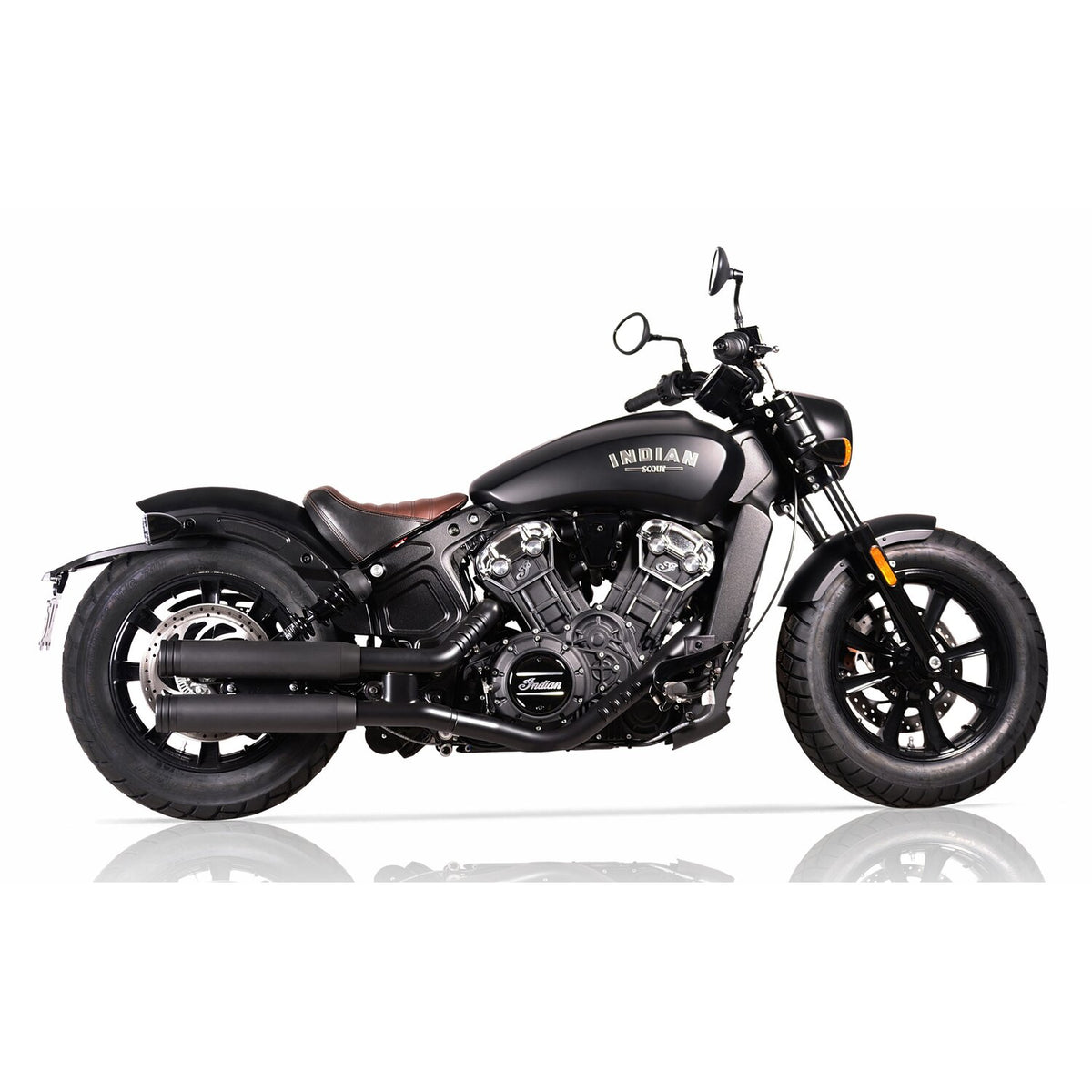 V Performance Double Ring 80mm slip-on muffler set - Black