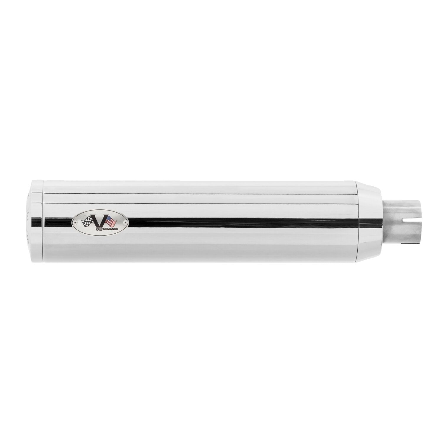 V Performance Chubby 90mm slip-on muffler set - Chrome