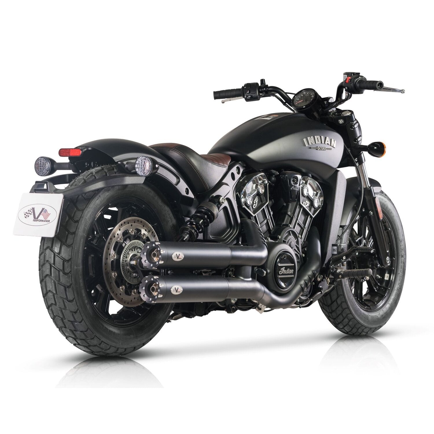 V Performance Revolver 90mm slip-on muffler set - Black