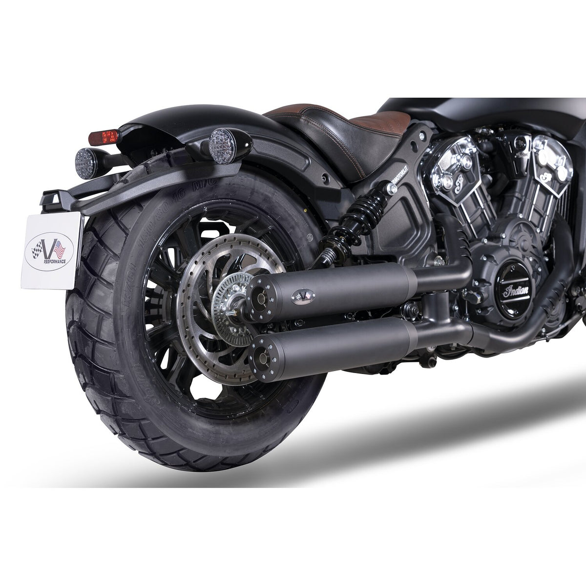V Performance Chubby 90mm slip-on muffler set - Black