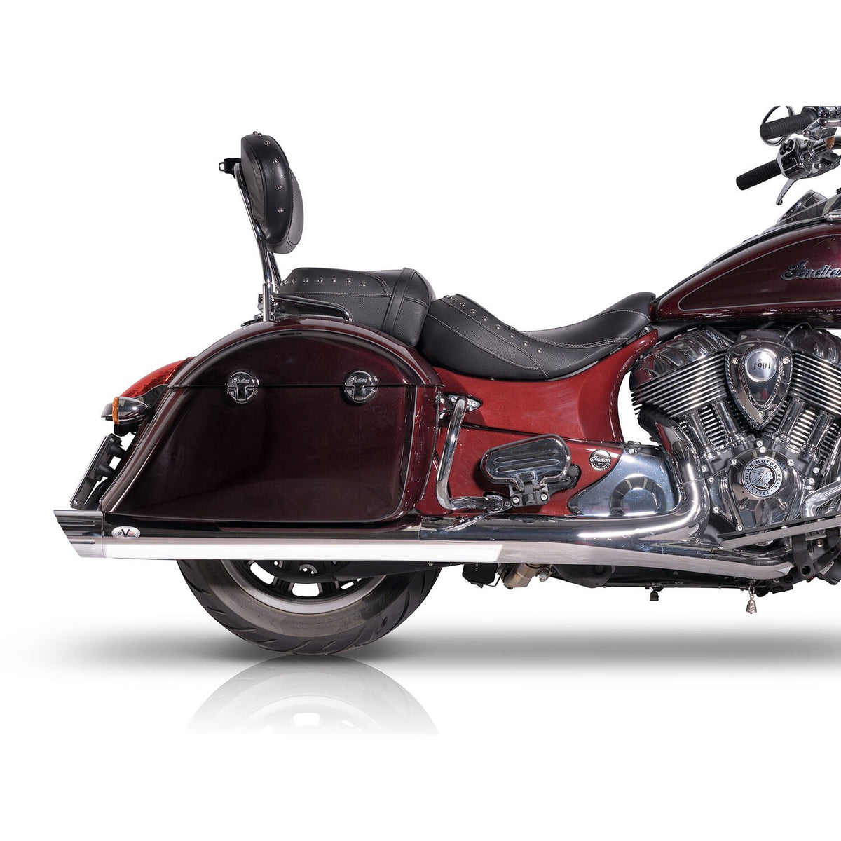 V Performance 100mm Banger slip-on muffler set - Chrome