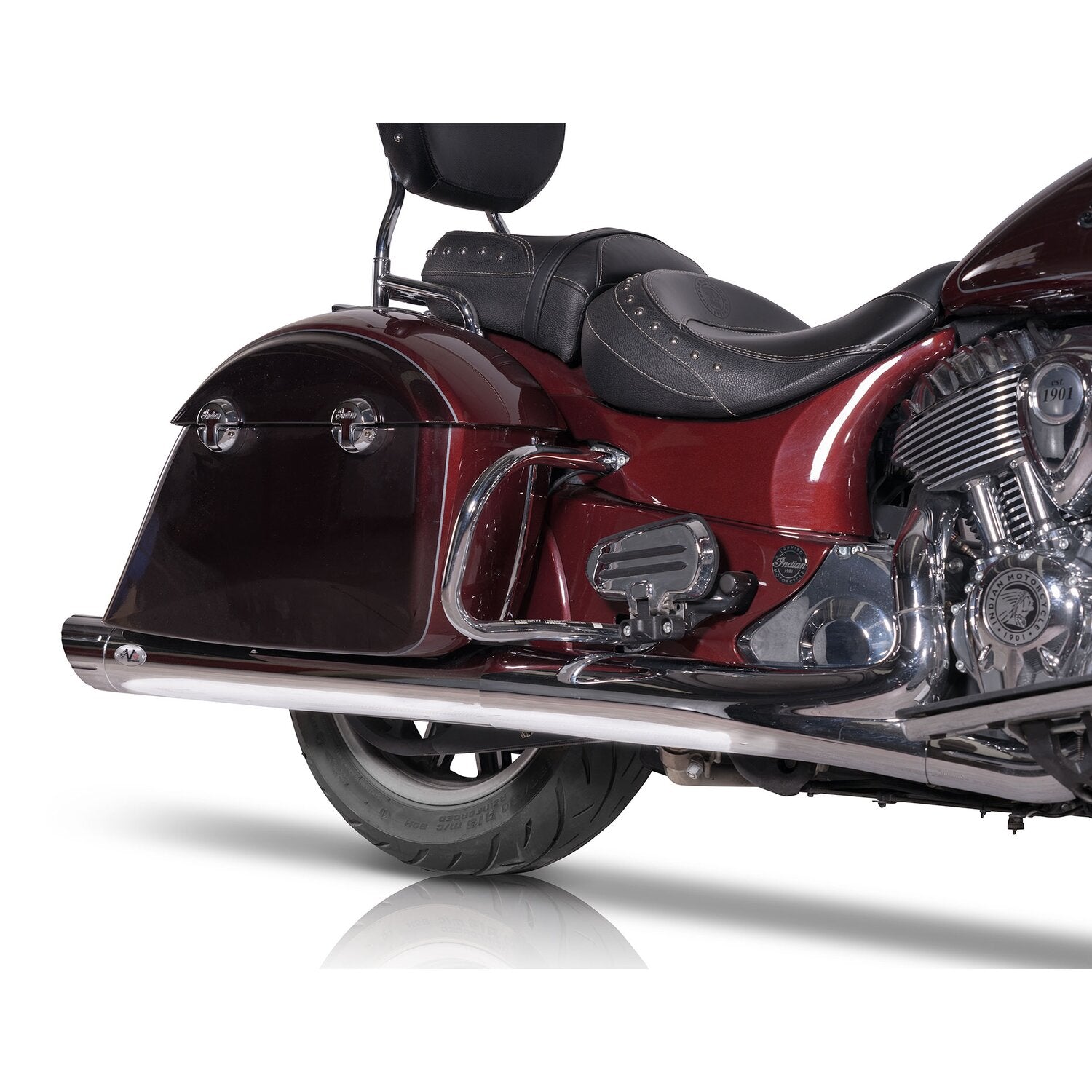 V Performance 100mm Banger slip-on muffler set - Chrome