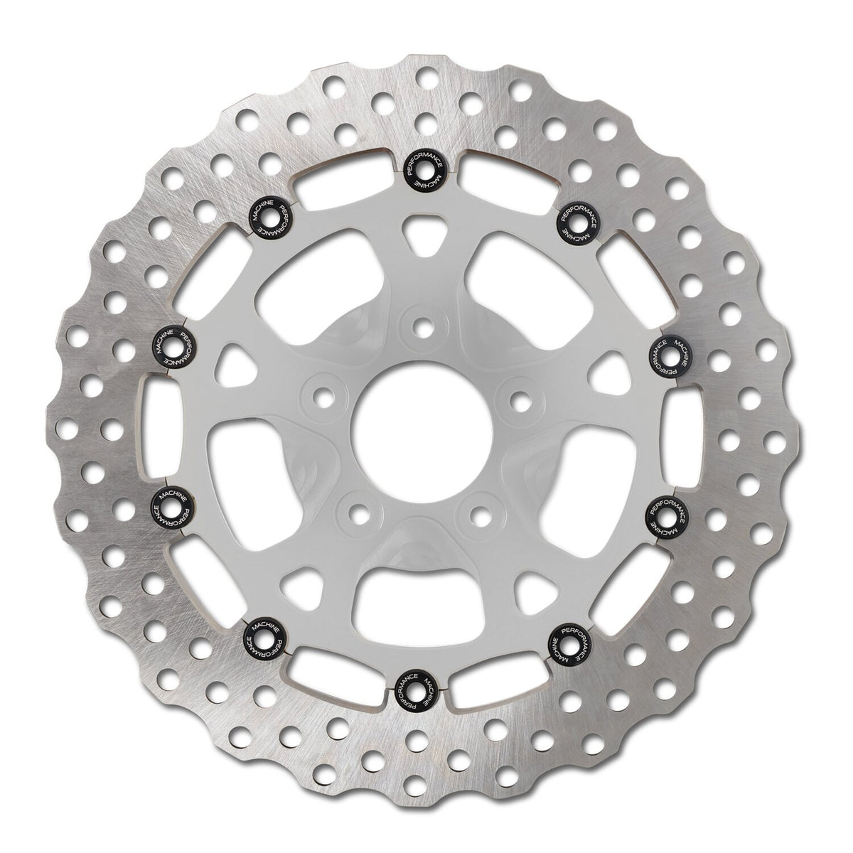 Performance Machine Dominator 320mm Front Brake Rotor - Chrome