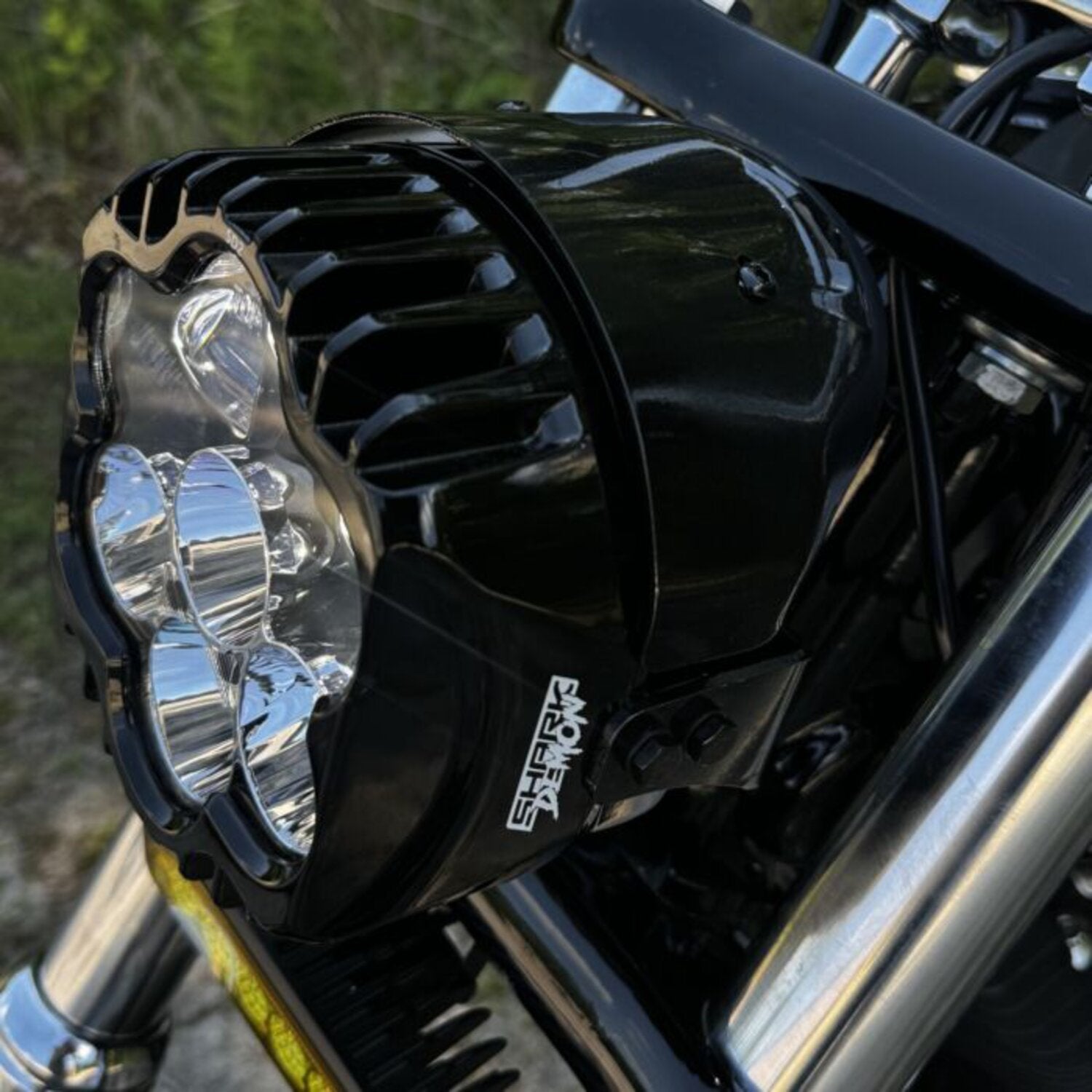 Custom Dynamics 5-3/4" Shark Demon LED headlamp kit