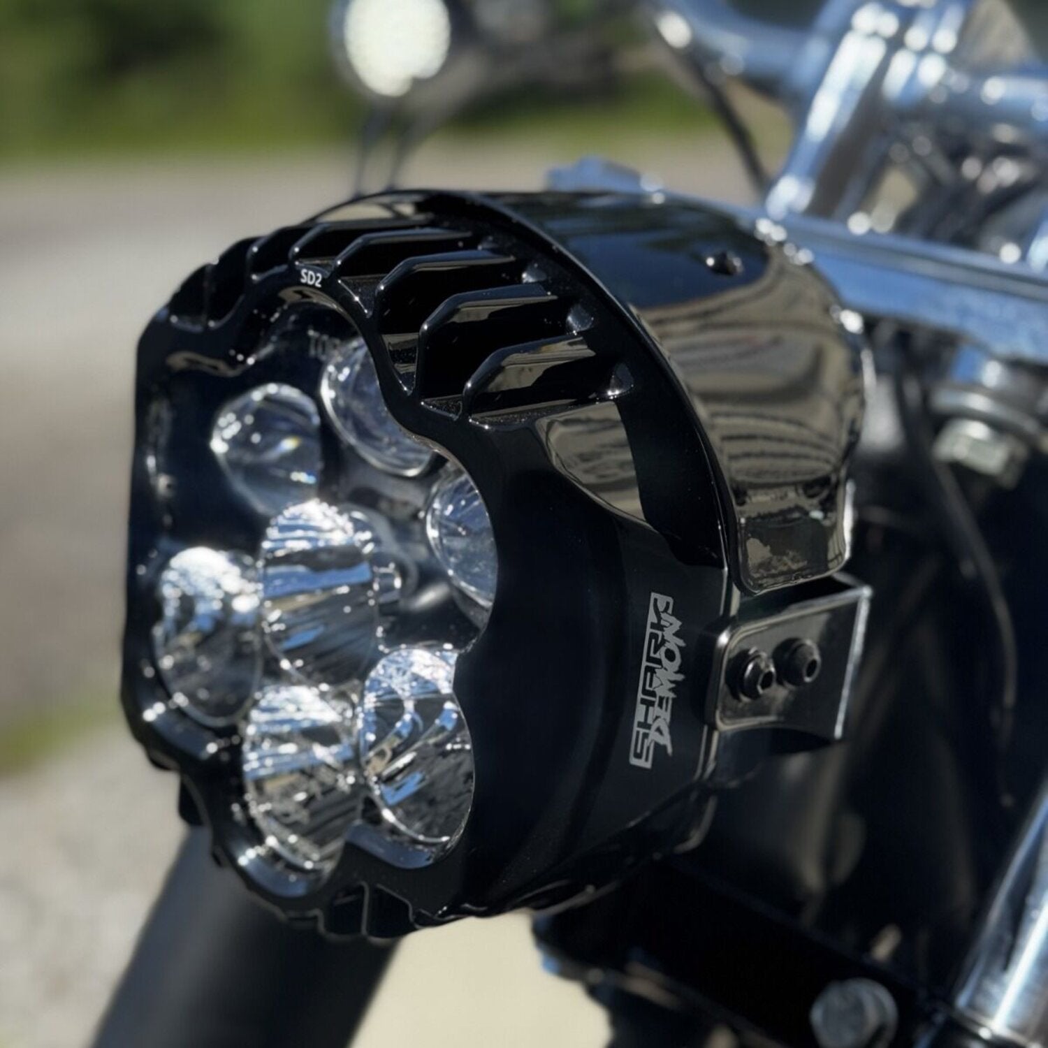 Custom Dynamics 5-3/4" Shark Demon LED headlamp kit