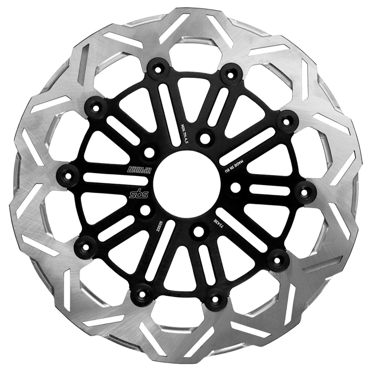 Kodlin by SBS '10-spoke' brake rotor front L/R - Clear