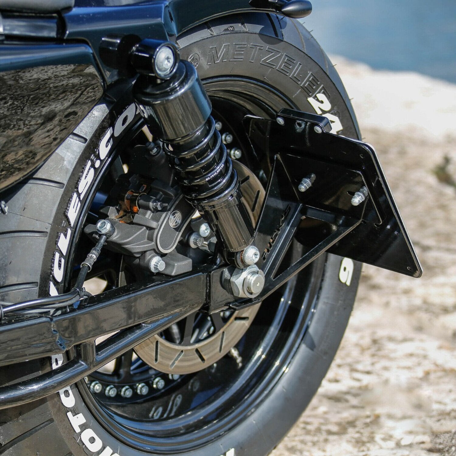 Rick's Motorcycles side mount License plate bracket short