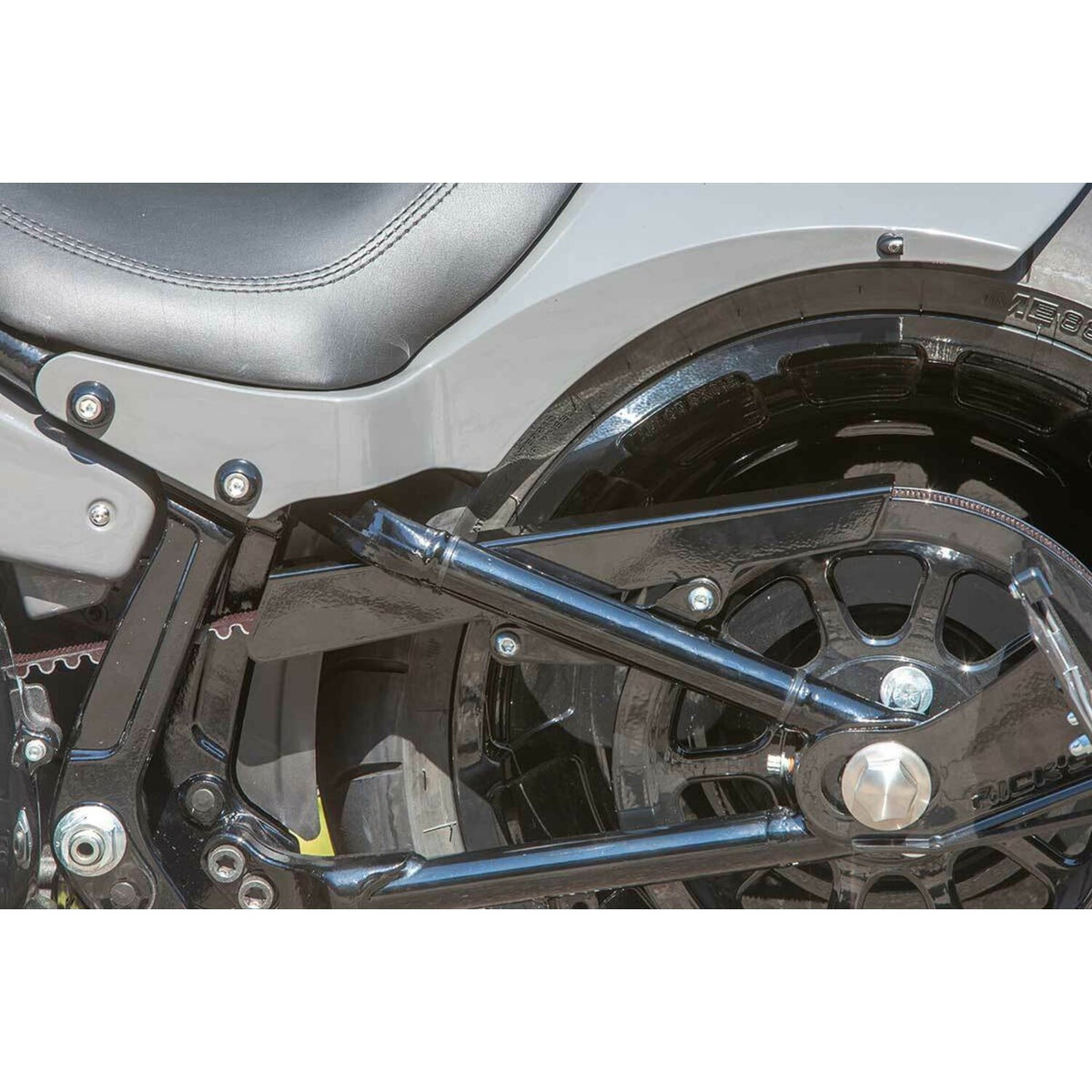 Rick's Motorcycles belt guard no-cut out - Matte black