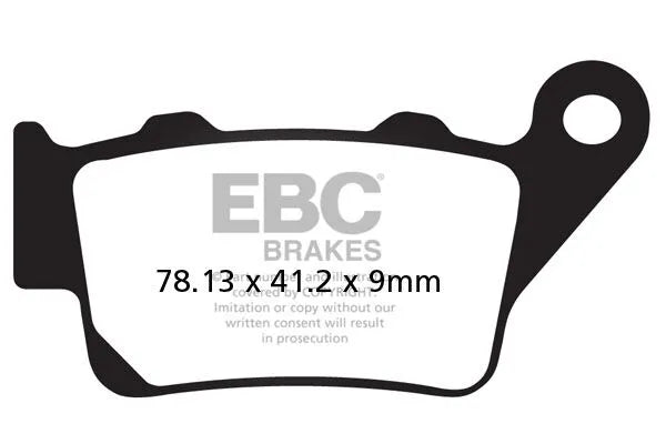 Pół-spiekane klocki hamulcowe Ebc Vee Do Motocykli Ulicznych - Tył