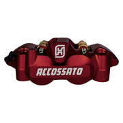 Accossato 108mm Monoblock radial brake caliper left - Red